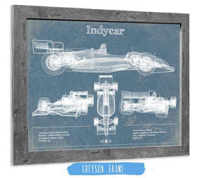 14" x 11" / Greyson Frame Cutler West Indycar Racing Blueprint Vintage Auto Print