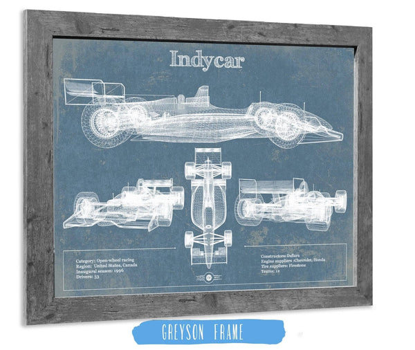 14" x 11" / Greyson Frame Cutler West Indycar Racing Blueprint Vintage Auto Print