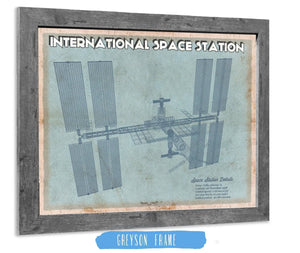 14" x 11" / Greyson Frame Cutler West International Space Station Vintage Space Exploration Art Print