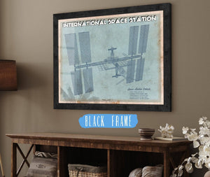 20" x 16" / Black Frame Cutler West International Space Station Vintage Space Exploration Art Print