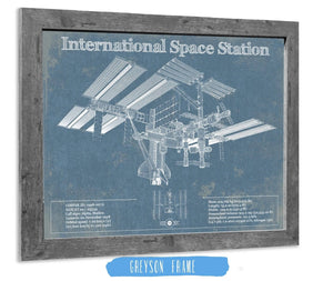 14" x 11" / Greyson Frame Cutler West International Space Station Vintage Space Exploration Print