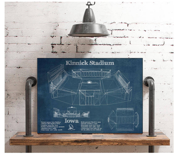 Cutler West Iowa Hawkeyes football Kinnick Stadium Blueprint Art Print