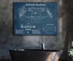 Cutler West Iowa Hawkeyes football Kinnick Stadium Blueprint Art Print