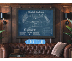 Cutler West Iowa Hawkeyes football Kinnick Stadium Blueprint Art Print