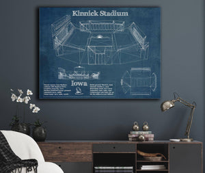 Cutler West Iowa Hawkeyes football Kinnick Stadium Blueprint Art Print