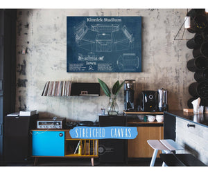 Cutler West Iowa Hawkeyes football Kinnick Stadium Blueprint Art Print