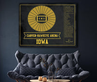 Cutler West Basketball Collection Carver–Hawkeye Arena Iowa Men's And Women's Basketball Team Vintage Print