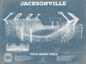 14" x 11" / Unframed Cutler West Jacksonville Jaguars TIAA Bank Field  Vintage Football Print