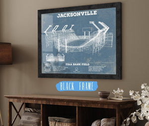 20" x 16" / Black Frame Cutler West Jacksonville Jaguars TIAA Bank Field  Vintage Football Print