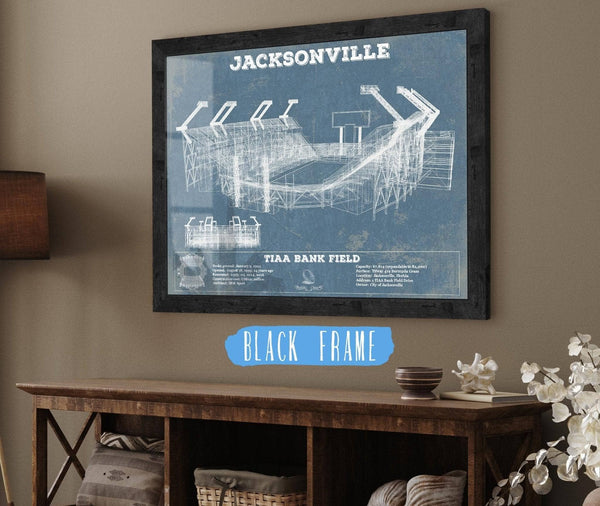 20" x 16" / Black Frame Cutler West Jacksonville Jaguars TIAA Bank Field  Vintage Football Print