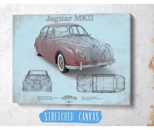 Cutler West Jaguar Mark 2 MKII Car Original Blueprint Art