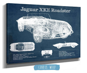 Cutler West Jaguar XK-E Roadster Original Blueprint Art