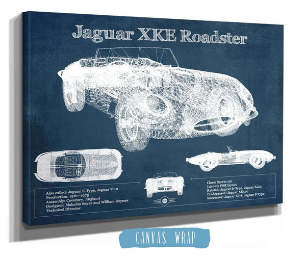 Cutler West Jaguar XK-E Roadster Original Blueprint Art