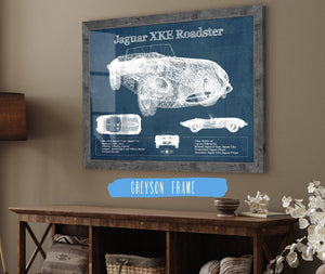 Cutler West Jaguar XK-E Roadster Original Blueprint Art