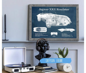 Cutler West Jaguar XK-E Roadster Original Blueprint Art