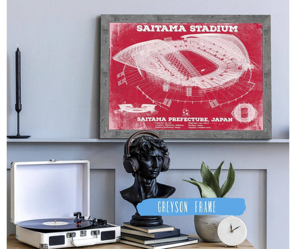 Cutler West Japan National Football Team Red Saitama Stadium Soccer Print