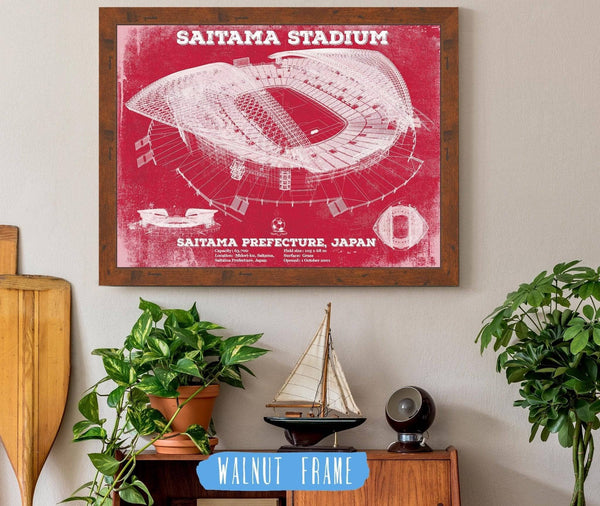 Cutler West Japan National Football Team Red Saitama Stadium Soccer Print