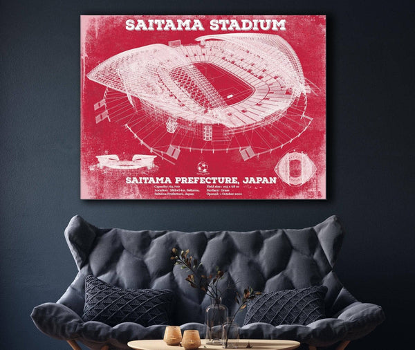 Cutler West Japan National Football Team Red Saitama Stadium Soccer Print