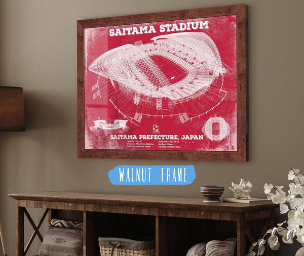 Cutler West Japan National Football Team Red Saitama Stadium Soccer Print