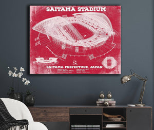 Cutler West Japan National Football Team Red Saitama Stadium Soccer Print