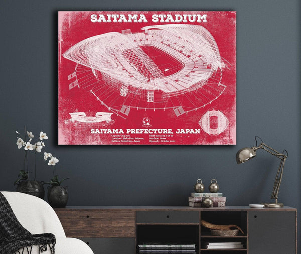Cutler West Japan National Football Team Red Saitama Stadium Soccer Print