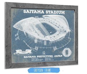 14" x 11" / Greyson Frame Cutler West Japan National Football Team Saitama Stadium Soccer Print