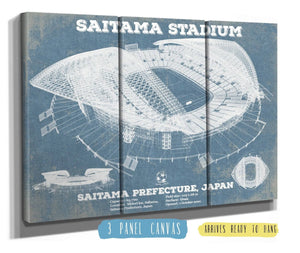 36" x 24" / 3 Panel Canvas Wrap Cutler West Japan National Football Team Saitama Stadium Soccer Print