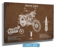 Cutler West Jawa 350 Vintage Blueprint Motorcycle Patent Print