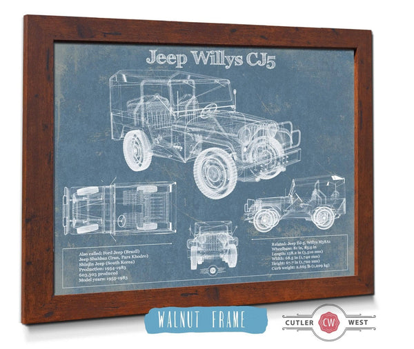 Cutler West Jeep Willys CJ5 Army Truck Original Patent Print