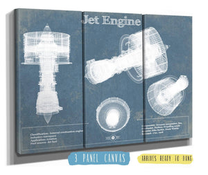 Cutler West Jet Engine Vintage Original Blueprint Print