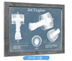 Cutler West Jet Engine Vintage Original Blueprint Print