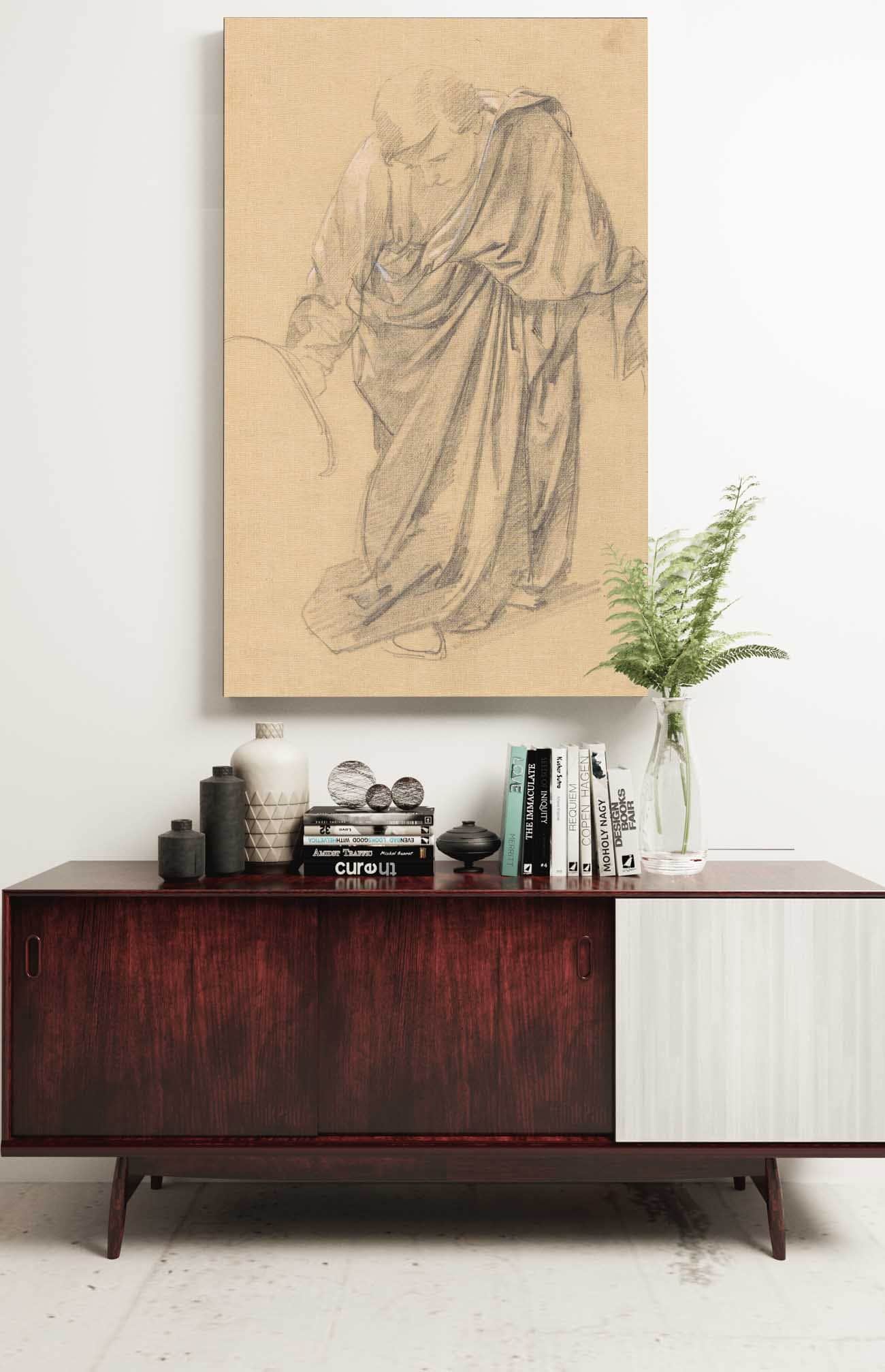Cutler West Study of the Figure of St John to the Painting Entombment by Jozef Simmler