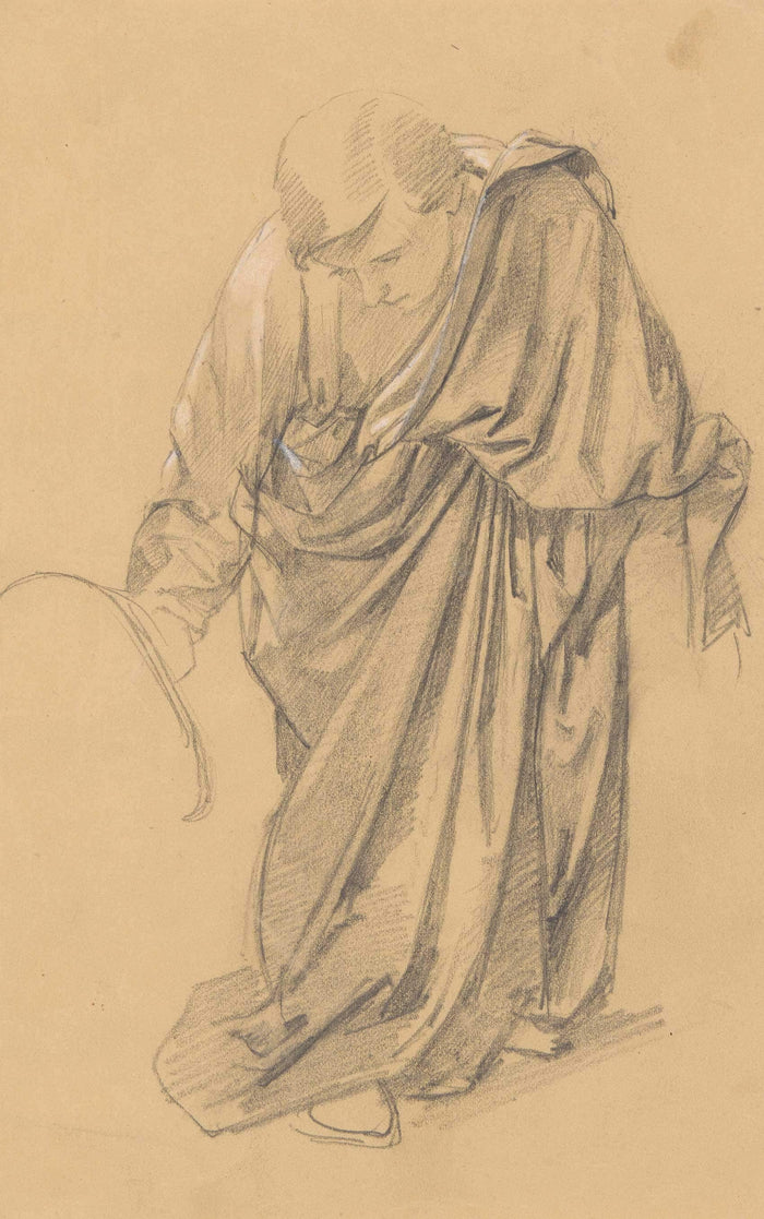 Cutler West Study of the Figure of St John to the Painting Entombment by Jozef Simmler