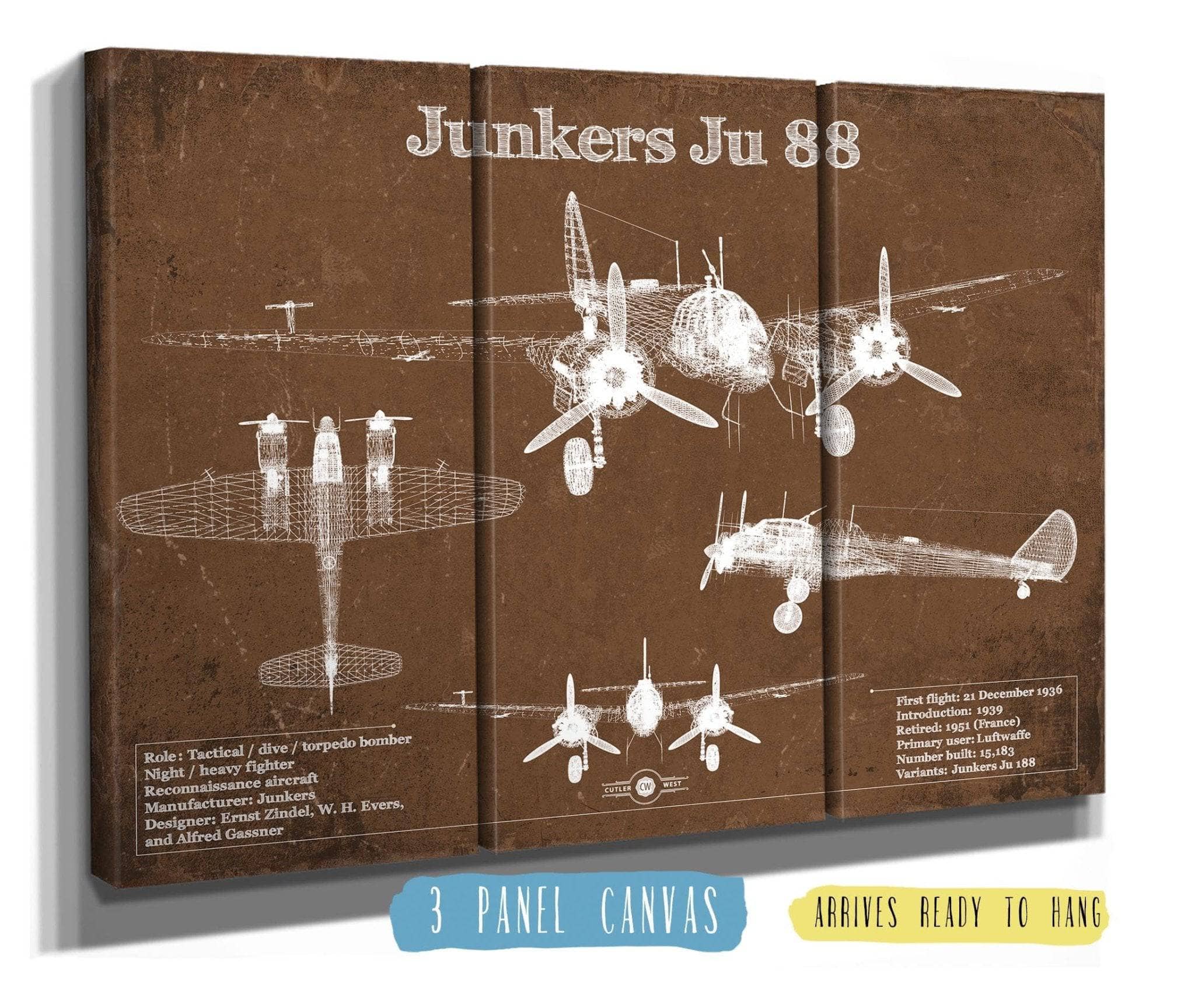 Junkers Ju 88 WWII Blueprint | Cutler West