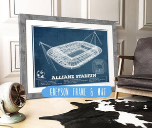 14" x 11" / Greyson Frame & Mat Cutler West Juventus Football Club Allianz Stadium Stadium Soccer Print