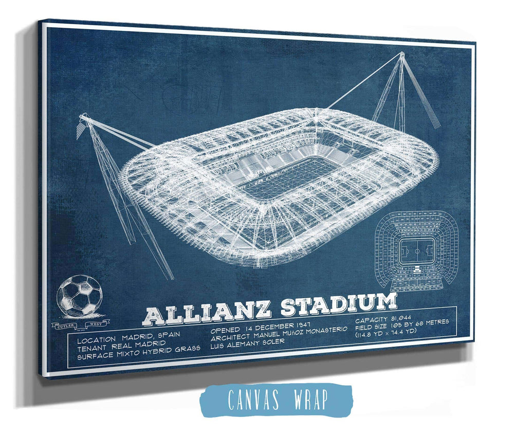 14" x 11" / Stretched Canvas Wrap Cutler West Juventus Football Club Allianz Stadium Stadium Soccer Print