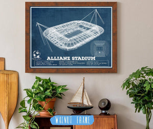 20" x 16" / Walnut Frame Cutler West Juventus Football Club Allianz Stadium Stadium Soccer Print