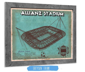 14" x 11" / Greyson Frame Cutler West Juventus Football Club Allianz Stadium Stadium Soccer Team Color Print