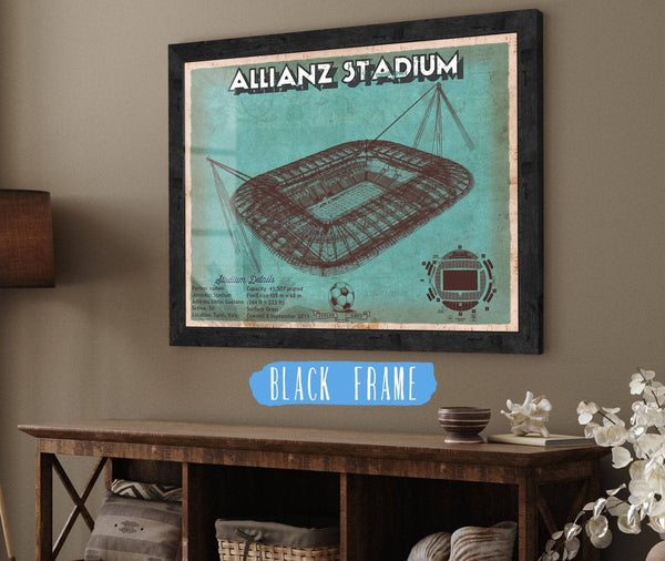 20" x 16" / Black Frame Cutler West Juventus Football Club Allianz Stadium Stadium Soccer Team Color Print