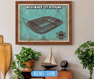 20" x 16" / Walnut Frame Cutler West Juventus Football Club Allianz Stadium Stadium Soccer Team Color Print