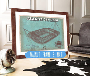 20" x 16" / Walnut Frame & Mat Cutler West Juventus Football Club Allianz Stadium Stadium Soccer Team Color Print
