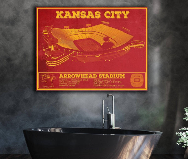 Cutler West Kansas City Chiefs Arrowhead Stadium Vintage Football Art Print
