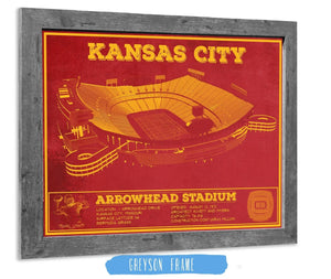 14" x 11" / Greyson Frame Cutler West Kansas City Chiefs Arrowhead Stadium Vintage Football Art Print