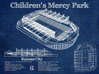 Cutler West 14" x 11" / Unframed Kansas City Children's Mercy Park Vintage Soccer MLS Print 933311116_53687