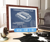 Cutler West 14" x 11" / Walnut Frame & Mat Kansas City Children's Mercy Park Vintage Soccer MLS Print 933311116_53691