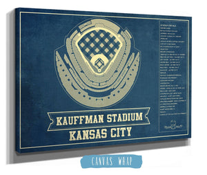 Cutler West Kansas City Royals Kauffman Stadium Seating Chart - Vintage Baseball Fan Print