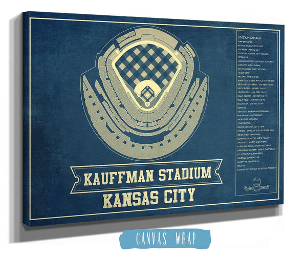 Cutler West Kansas City Royals Kauffman Stadium Seating Chart - Vintage Baseball Fan Print
