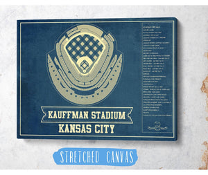 Cutler West Kansas City Royals Kauffman Stadium Seating Chart - Vintage Baseball Fan Print