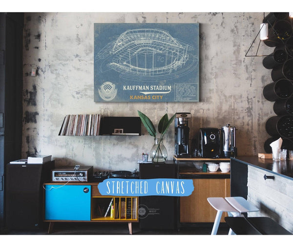 Cutler West Kansas City Royals Kauffman Stadium Vintage Baseball Print