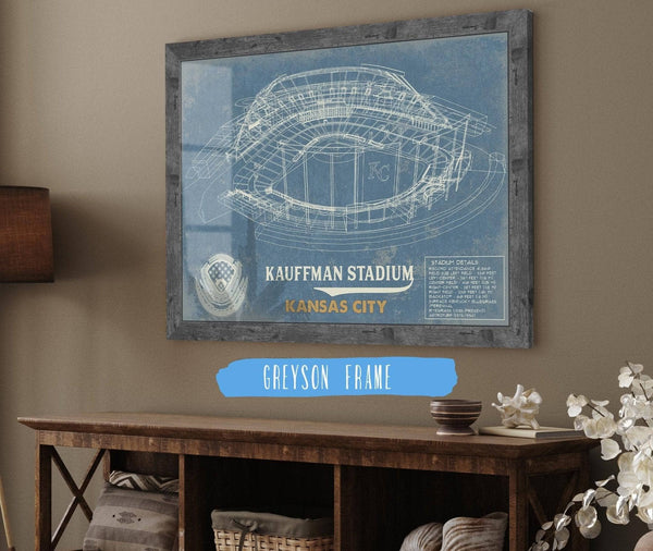 14" x 11" / Greyson Frame Cutler West Kansas City Royals Kauffman Stadium Vintage Baseball Print